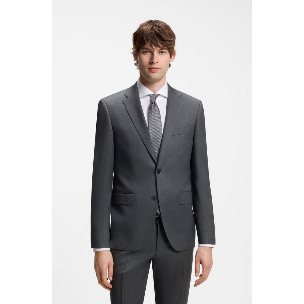 Hugo Boss Maselli4 Mens 42R Charcoal Grey Virgin Wool 2-Button Blazer Sport Coat